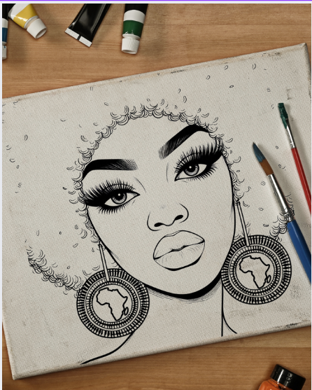 Black Girl -Africa DIY Paint Kit